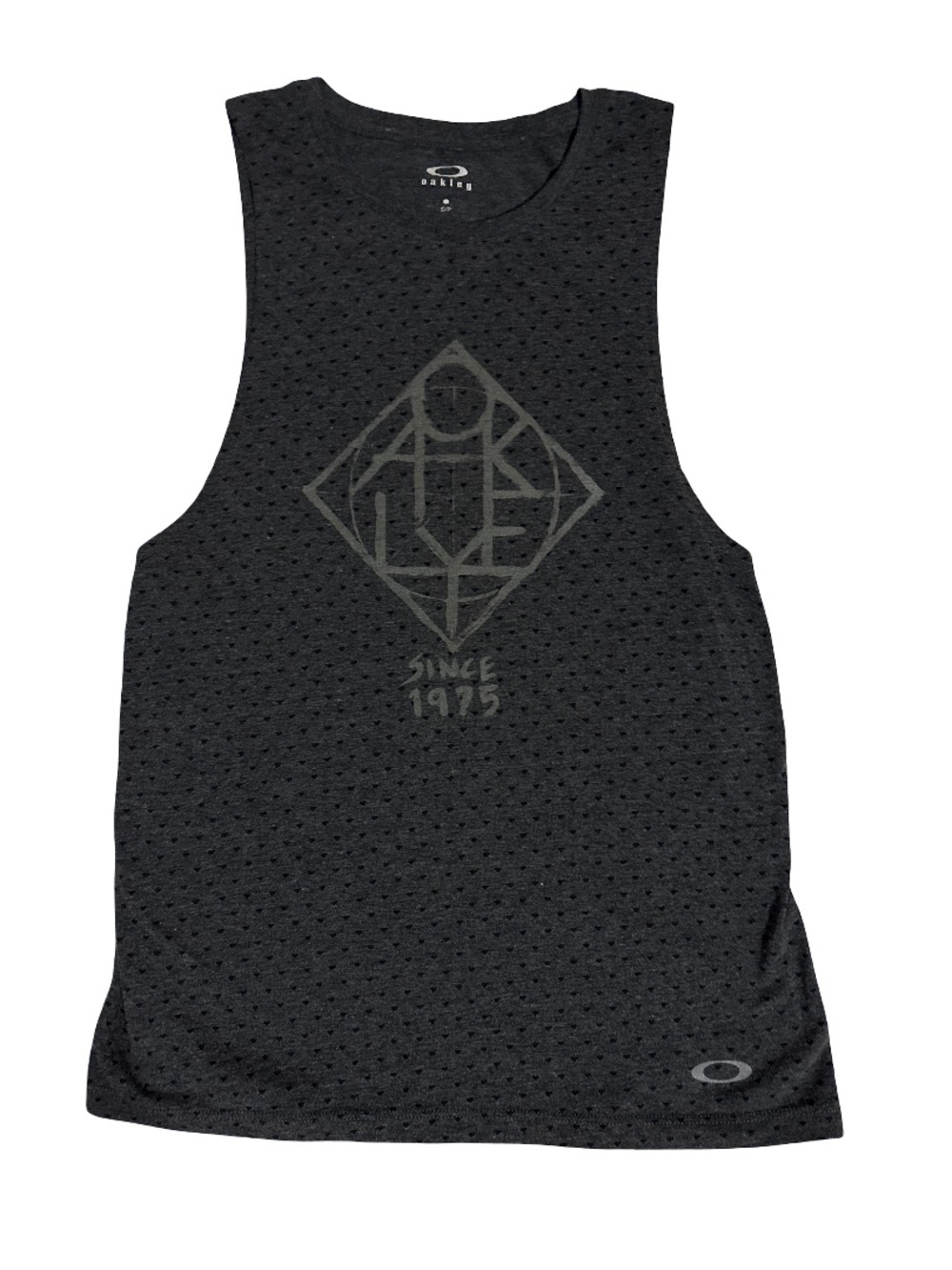 Oakley Black Mesh Graphic Tank Top